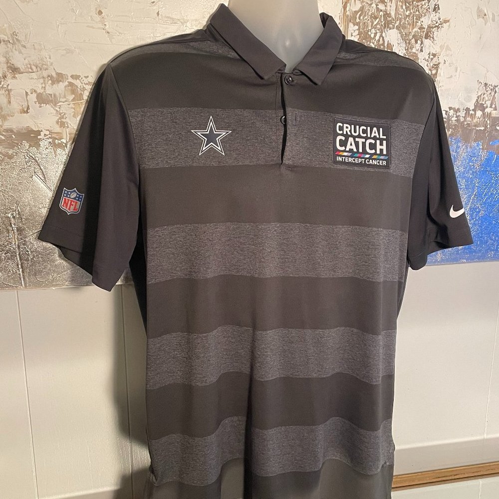 Nike Dallas Cowboys Crucial Catch Dri Fit Medium Mens Polo